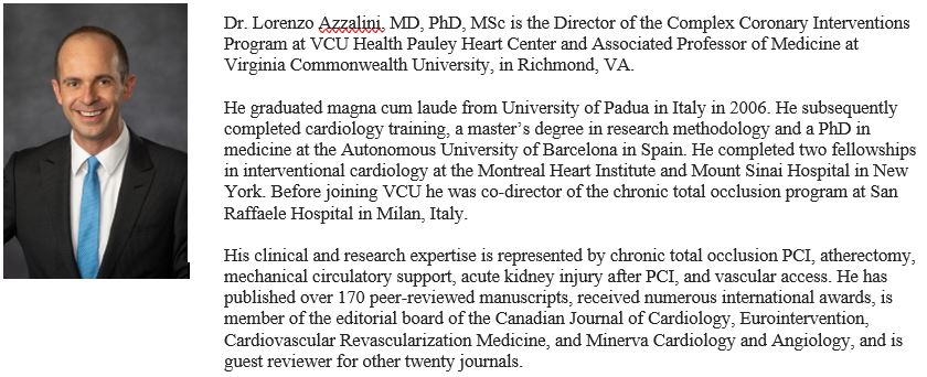 Guest Speaker:  Dr. Lorenzo Azzalini, MD, PhD, MSc
